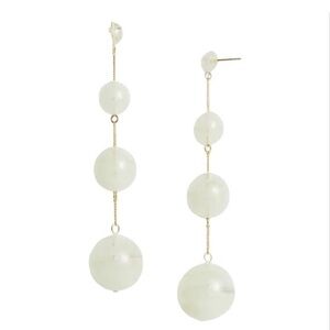 Cult Gaia -Candace  Linear Drop Earrings in Gold Tone